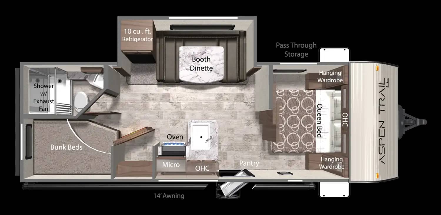 Aspen Trail LE 23BH Floorplan