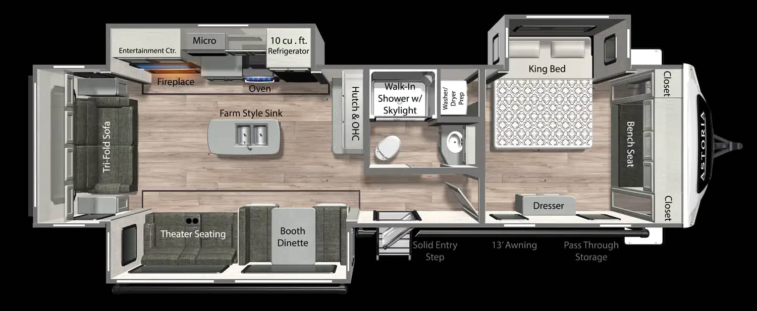 Astoria 3313RL Floorplan