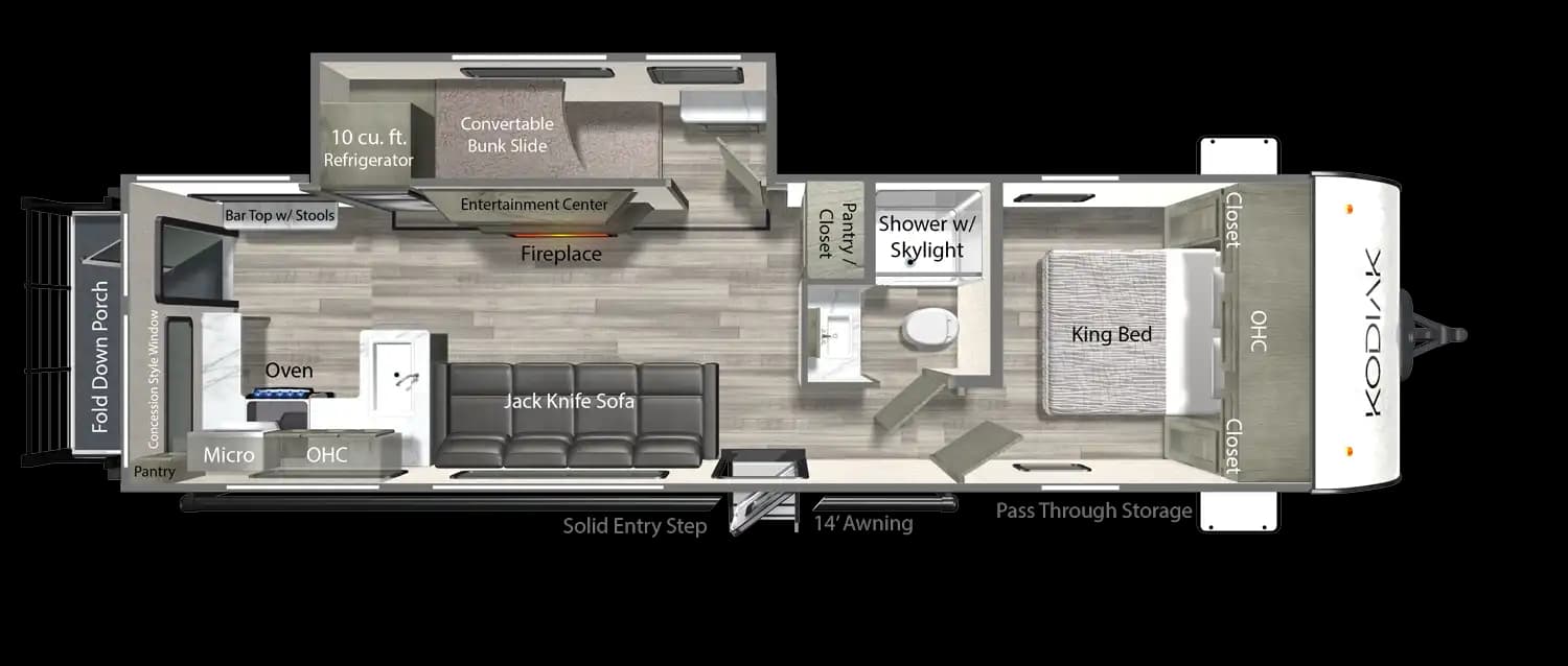 Kodiak 308BHSL Floorplan