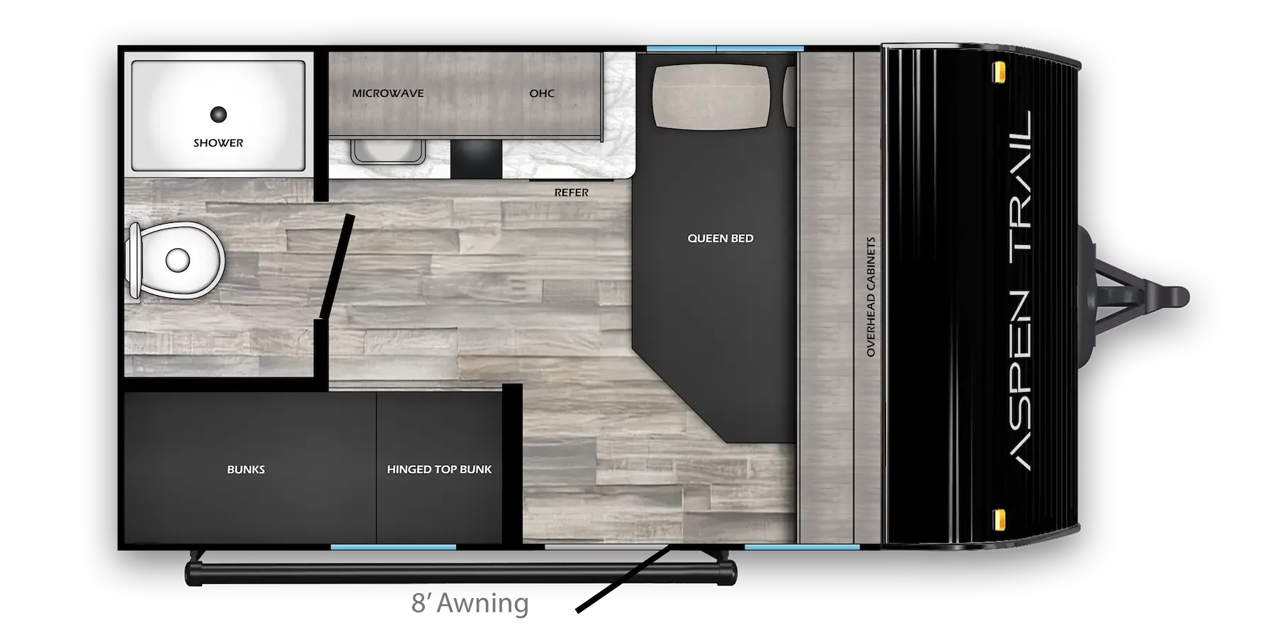 2026 Dutchmen Aspen Trail Mini 13BH floor plan diagram