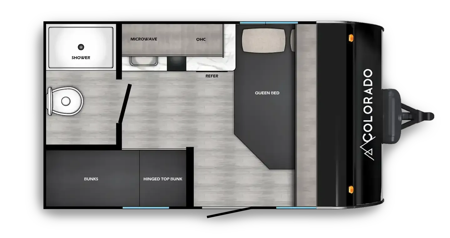 2026 Dutchmen Colorado 13BHC floor plan diagram