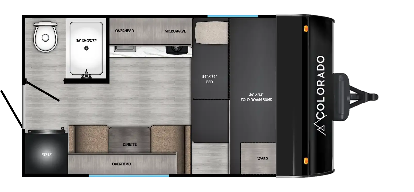 2026 Dutchmen Colorado 13FBC floor plan diagram
