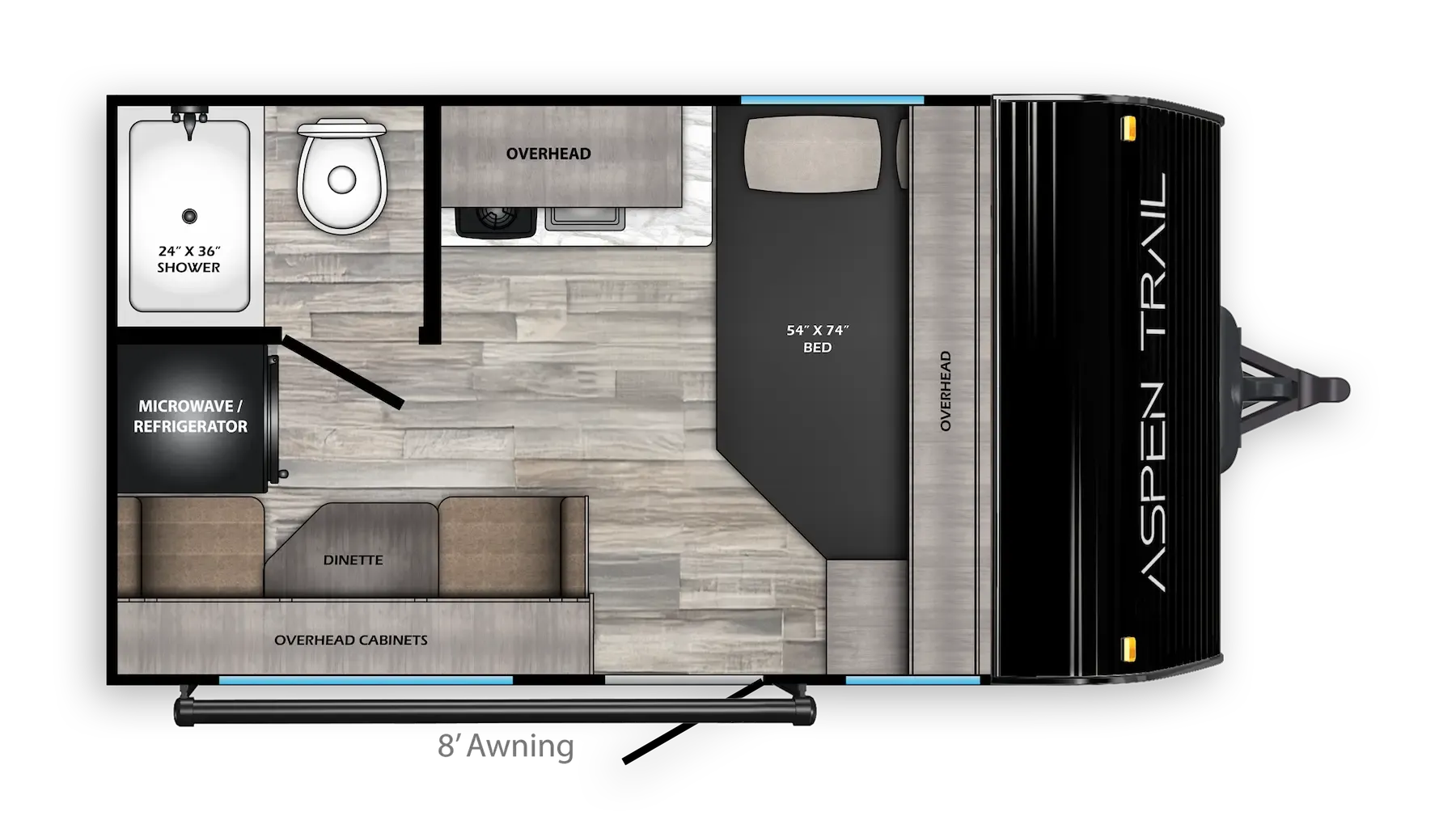 2026 Dutchmen Aspen Trail Mini 13RD floor plan diagram