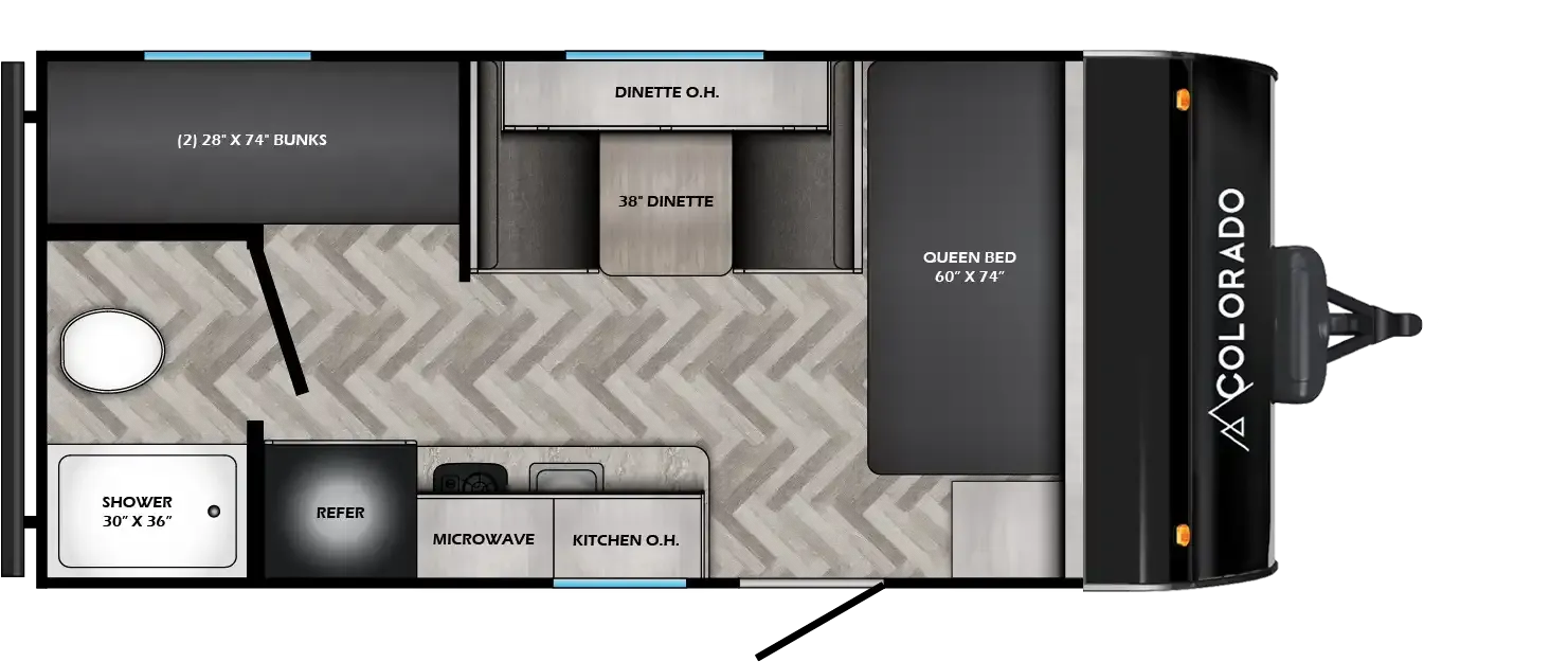 2026 Dutchmen Colorado 17BHC floor plan diagram