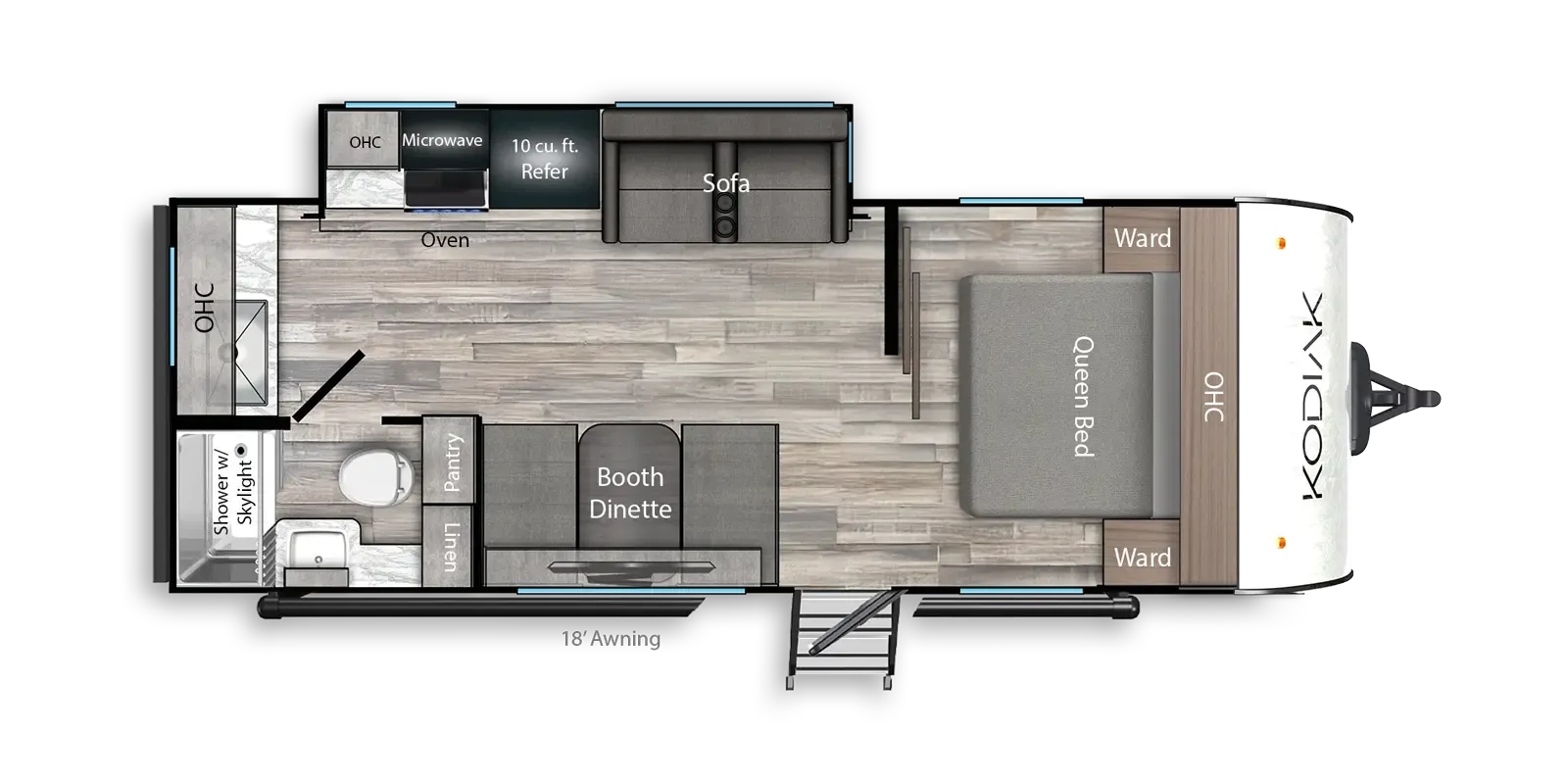 2026 Dutchmen Kodiak 226MLSL floor plan diagram