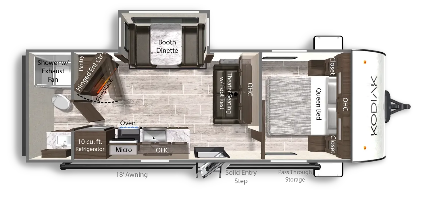 2026 Dutchmen Kodiak 242RBSL floor plan diagram
