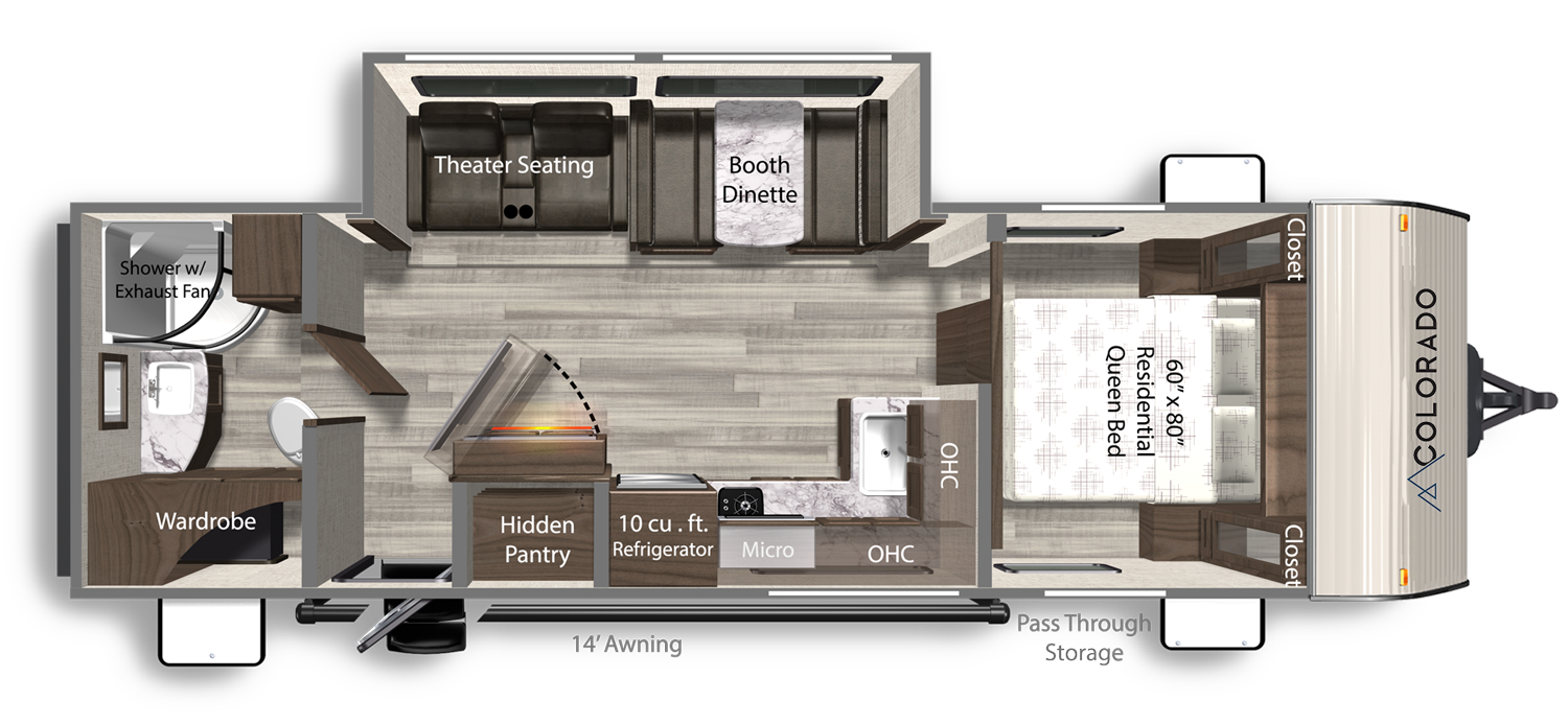 2026 Dutchmen Colorado 260RBC floor plan diagram
