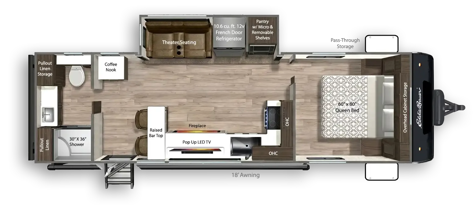 2026 Dutchmen Eddie Bauer 265RB floor plan diagram
