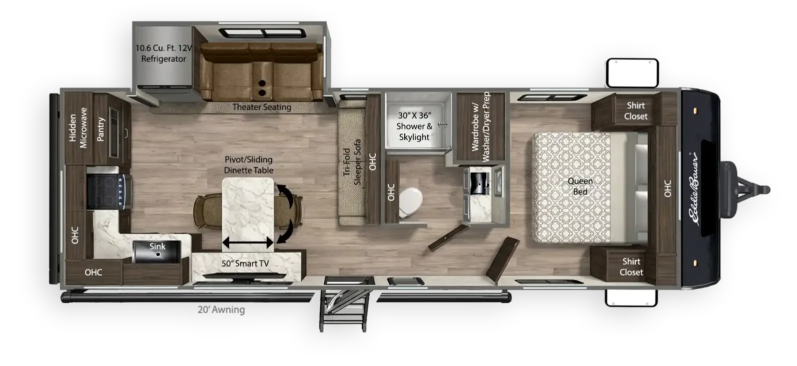 2026 Dutchmen Eddie Bauer 275MK floor plan diagram