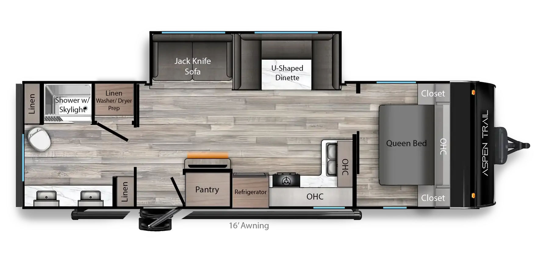 2026 Dutchmen Aspen Trail 28RB floor plan diagram