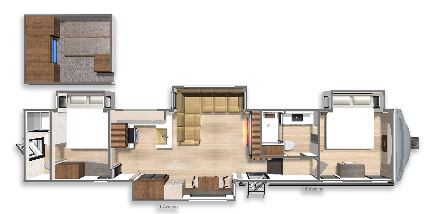 2026 Dutchmen Denali 420DS floor plan diagram