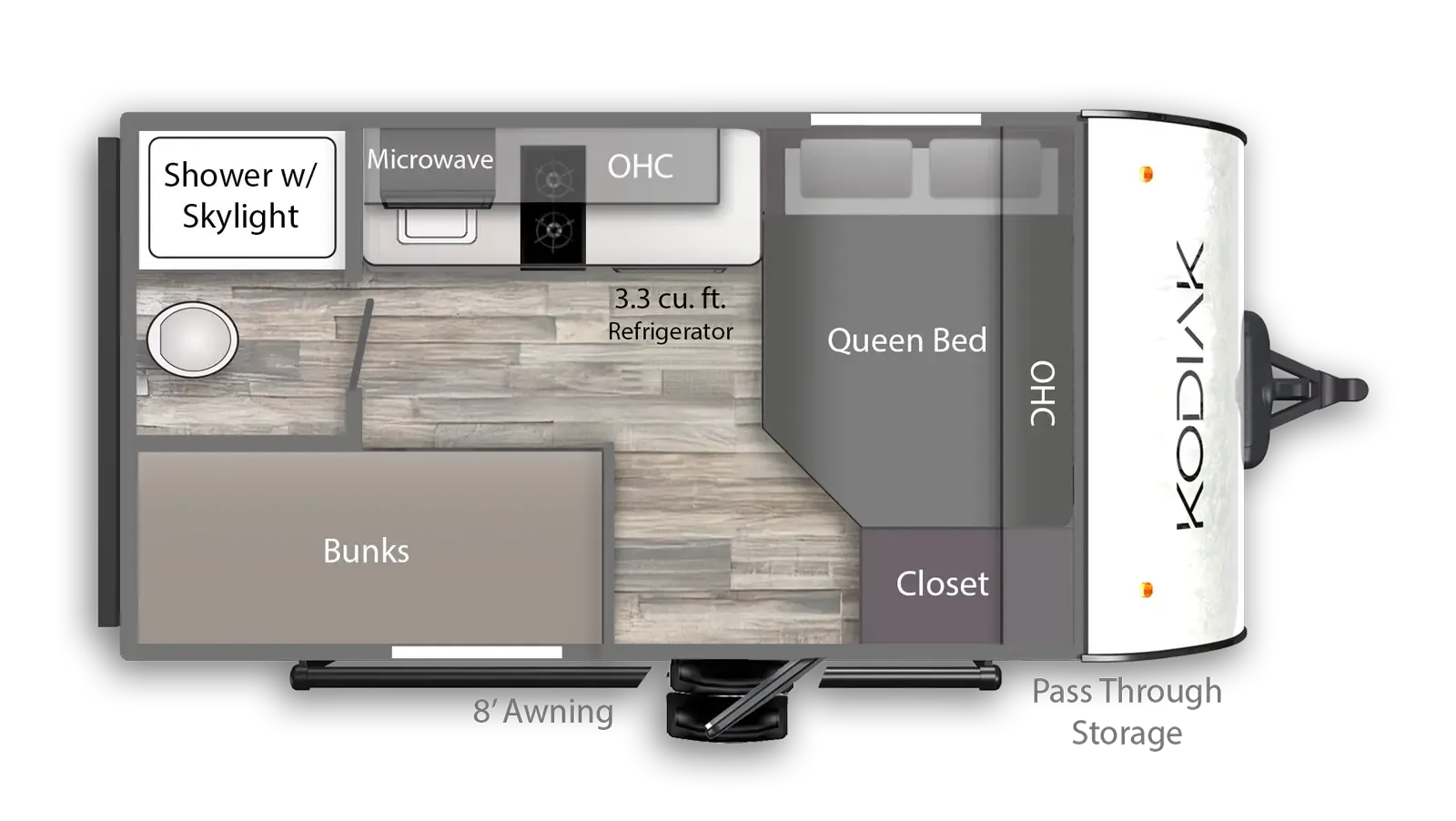 2026 Dutchmen Kodiak 130BHS floor plan diagram