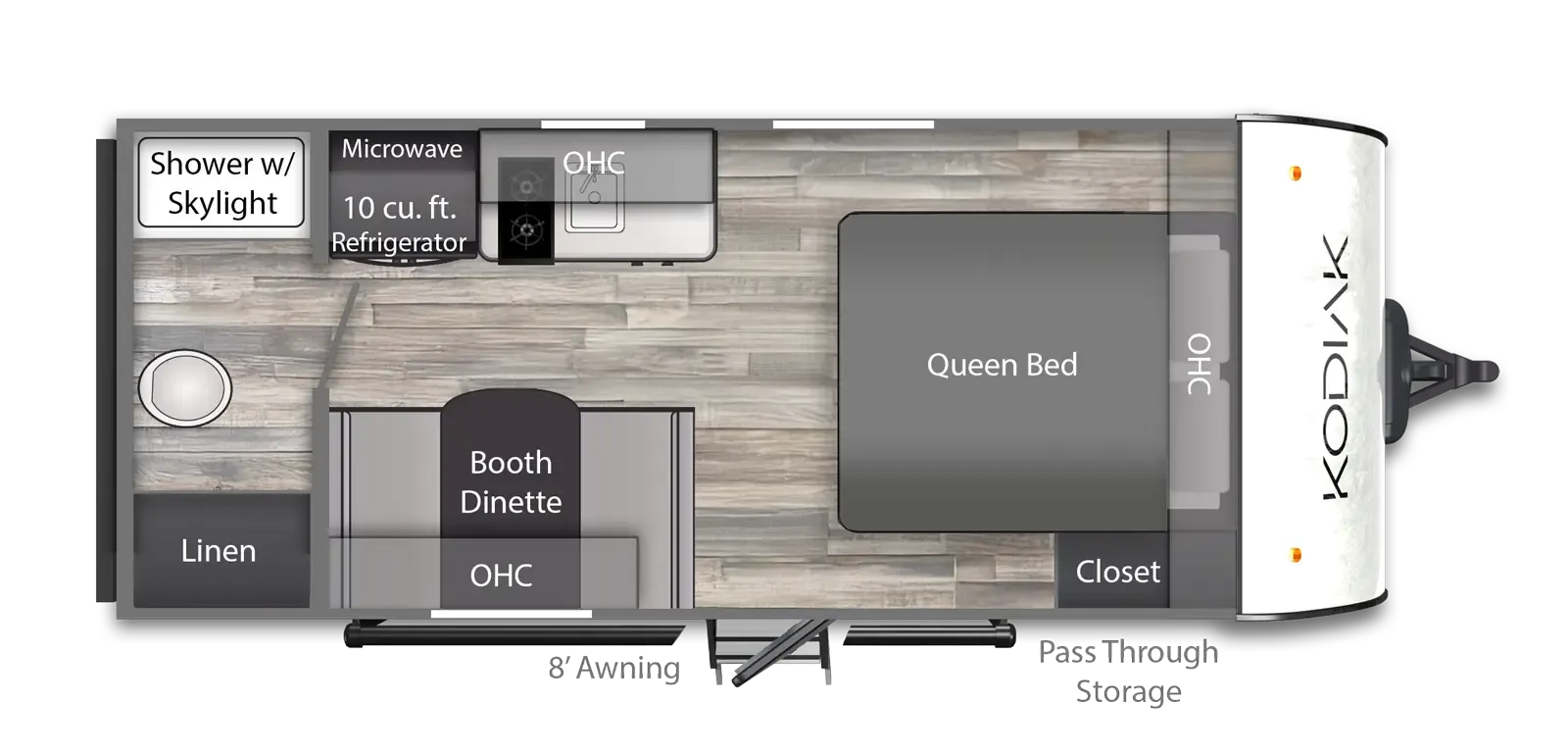2026 Dutchmen Kodiak 179RBS floor plan diagram