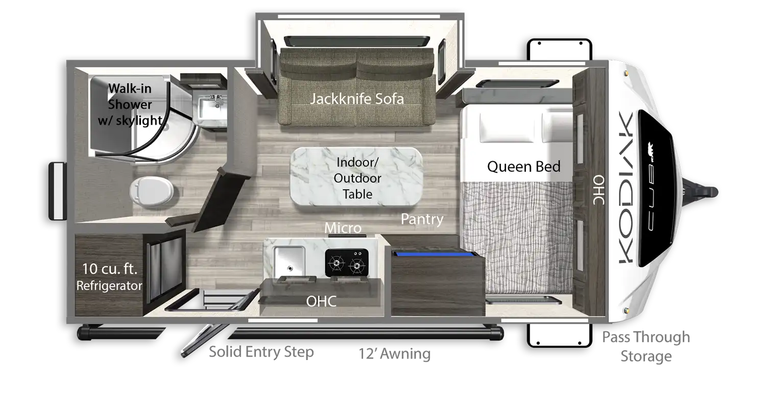 2026 Dutchmen Kodiak S-Series 160RB floor plan diagram