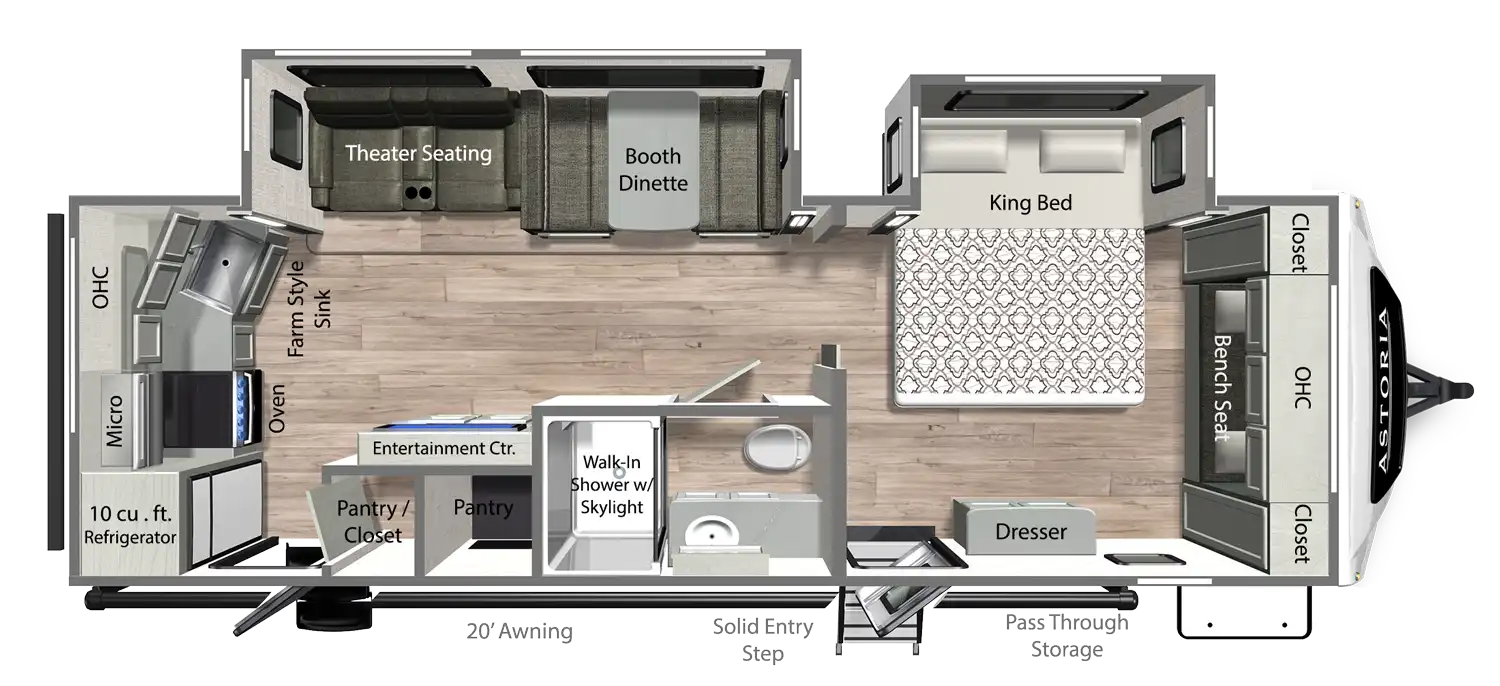 2026 Dutchmen Astoria 2623RK floor plan diagram