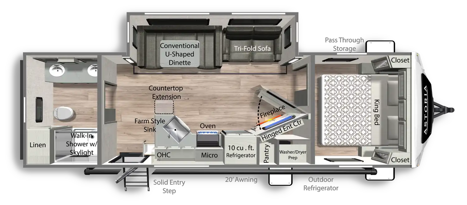 2026 Dutchmen Astoria 2703RB floor plan diagram