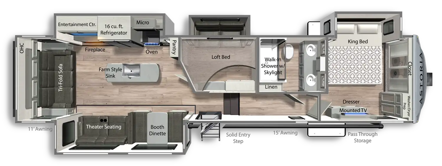 2026 Dutchmen Astoria 3553MBP floor plan diagram