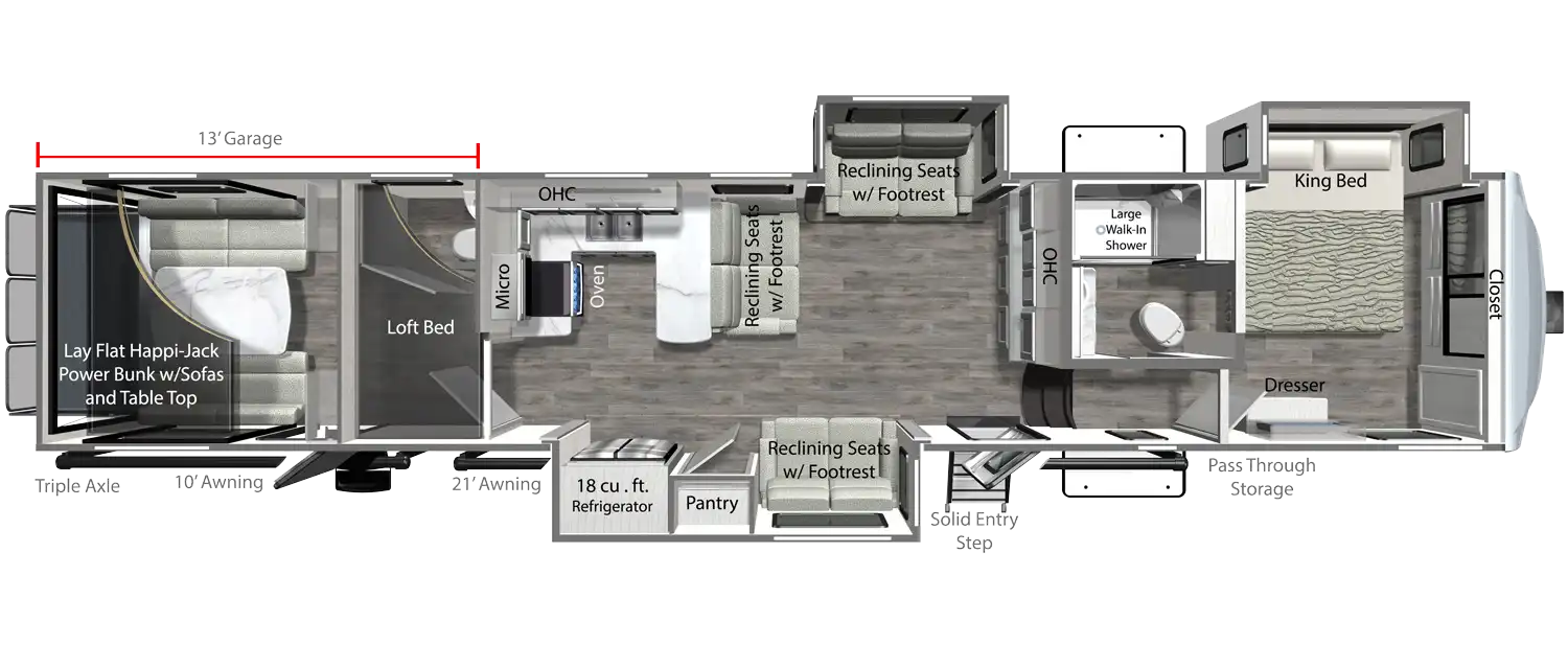 2026 Dutchmen Voltage 4225 floor plan diagram